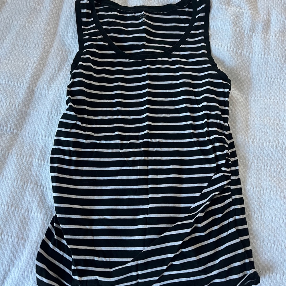 Black and White Striped Tank Top